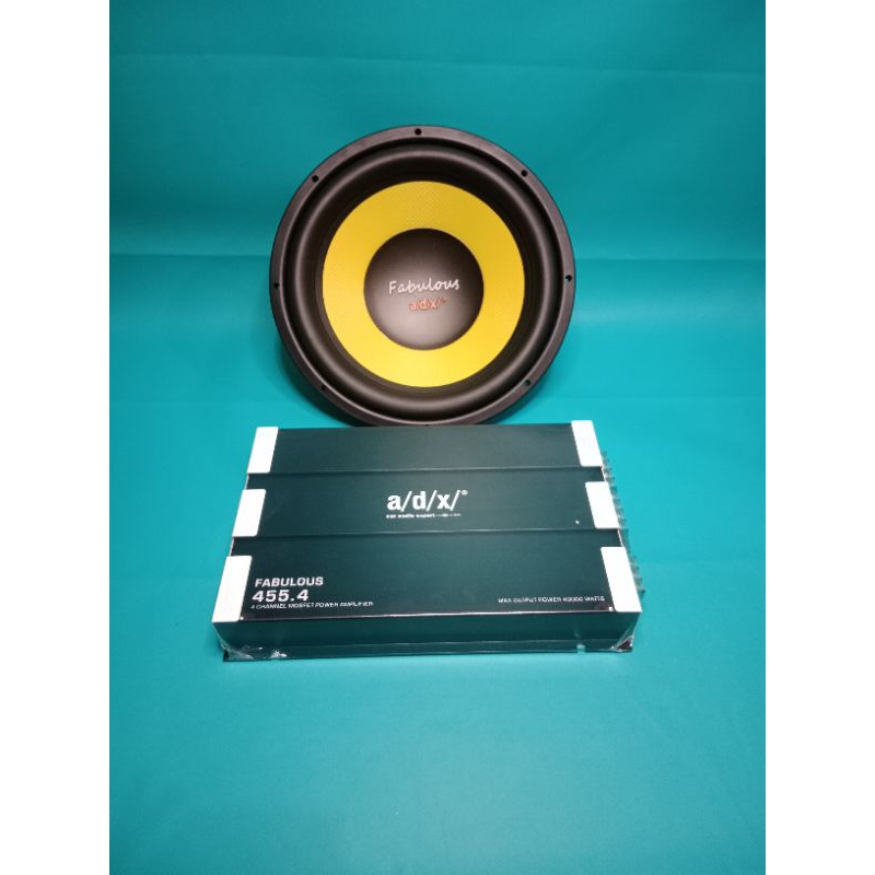 Power ADX FABULOUS seri 455.4 & Subwoofer ADX FABULOUS 12inch Audio Mobil