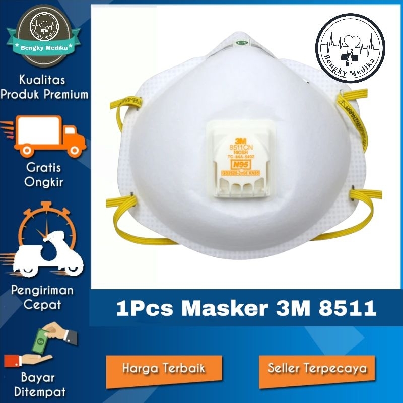 1Pcs Masker 3M N95  8511 Particulate Respirator N95 Mask