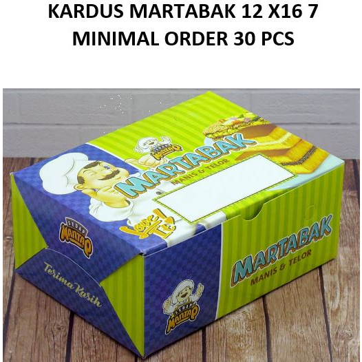 

(AE-8) KARDUS SEDAP MANTAP MARTBAK 12x16 Box / Kardus / Dus Snack Kue Makanan - 16x12x7 cm - martabak