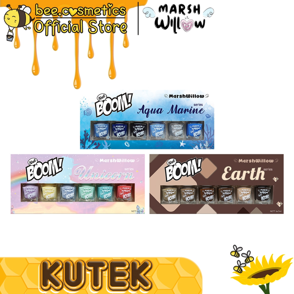 MARSHWILLOW CAT KUKU / NAIL KUTEK BOOM SERIES ( AQUA MARINE / EARTH / UNICORN )