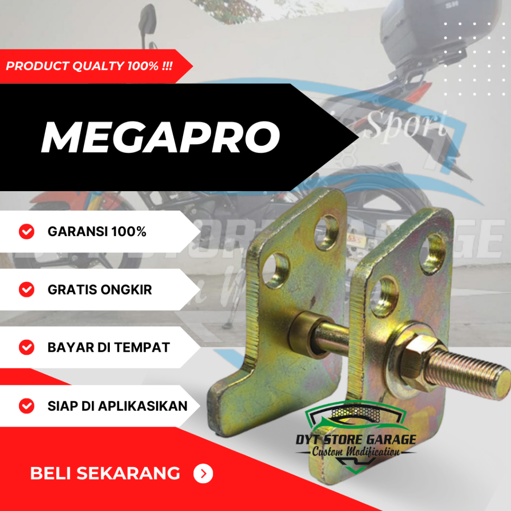 Kit Suspensi Peninggi Monoshock Shock Belakang Honda Megapro Mono Karbu Lama New Fi & MX King 135 15