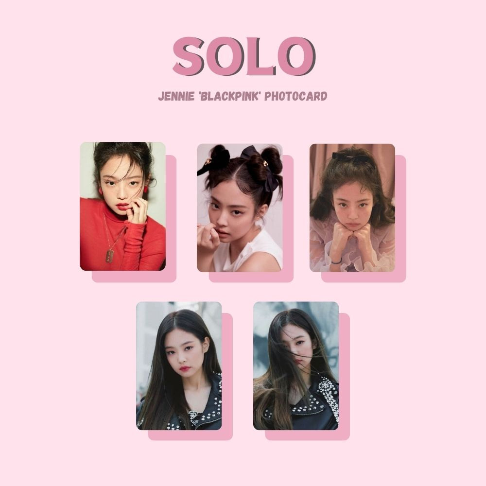 [5 pcs] Photocard Jennie : Solo - by Aera Kpop Merch | Photocard Jennie Blackpink - Photocard Unoffi