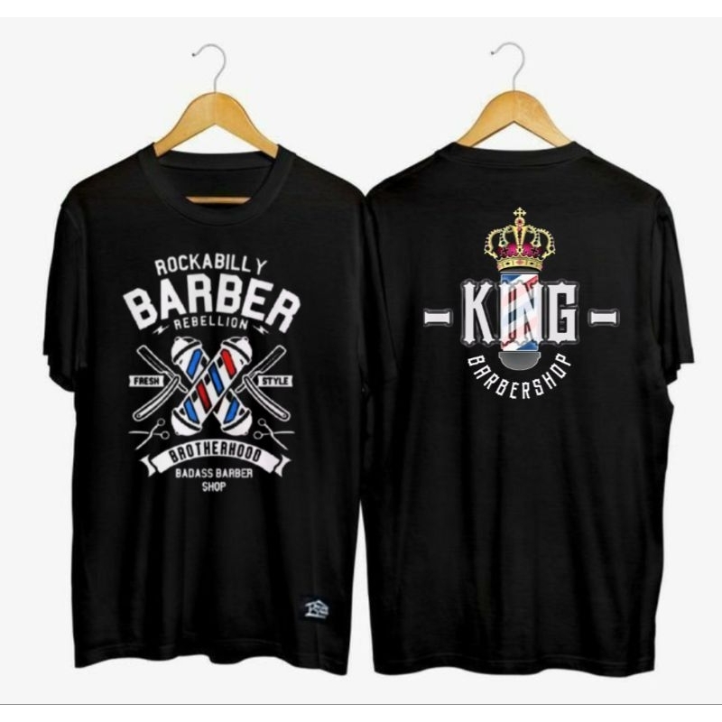 Kaos Custom Request Barbershop King Barbershop Sablon DTF