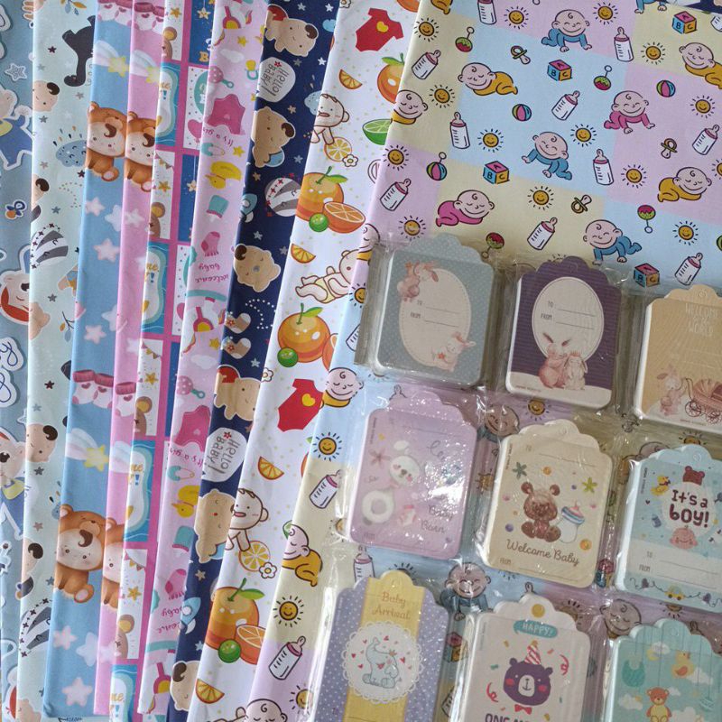 

Kertas Kado & Kartu Ucapan Untuk Kado (pilih motif silahkan chat)