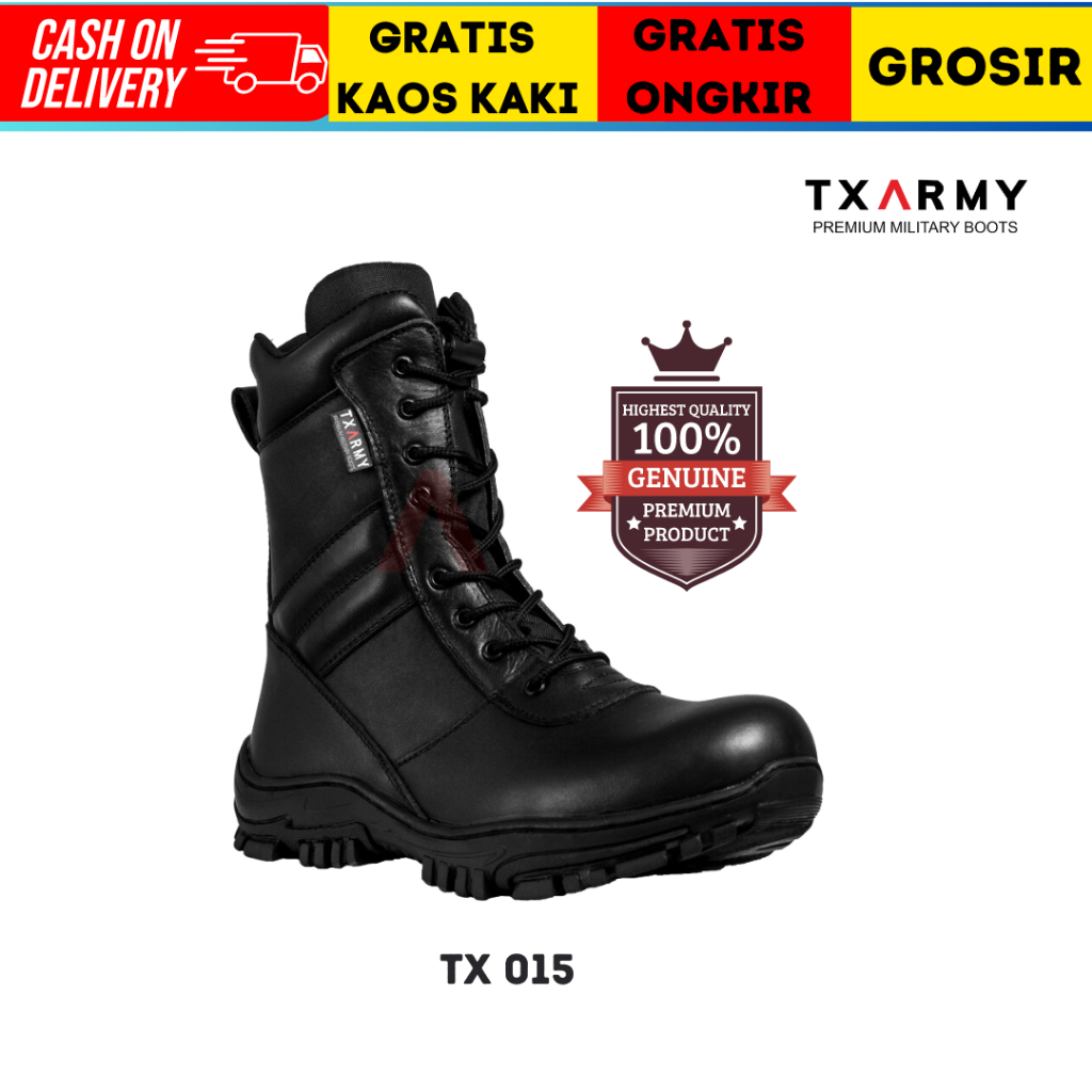 Sepatu PDL TNI POLRI Jatah lama Full kulit asli TXARMY TX015