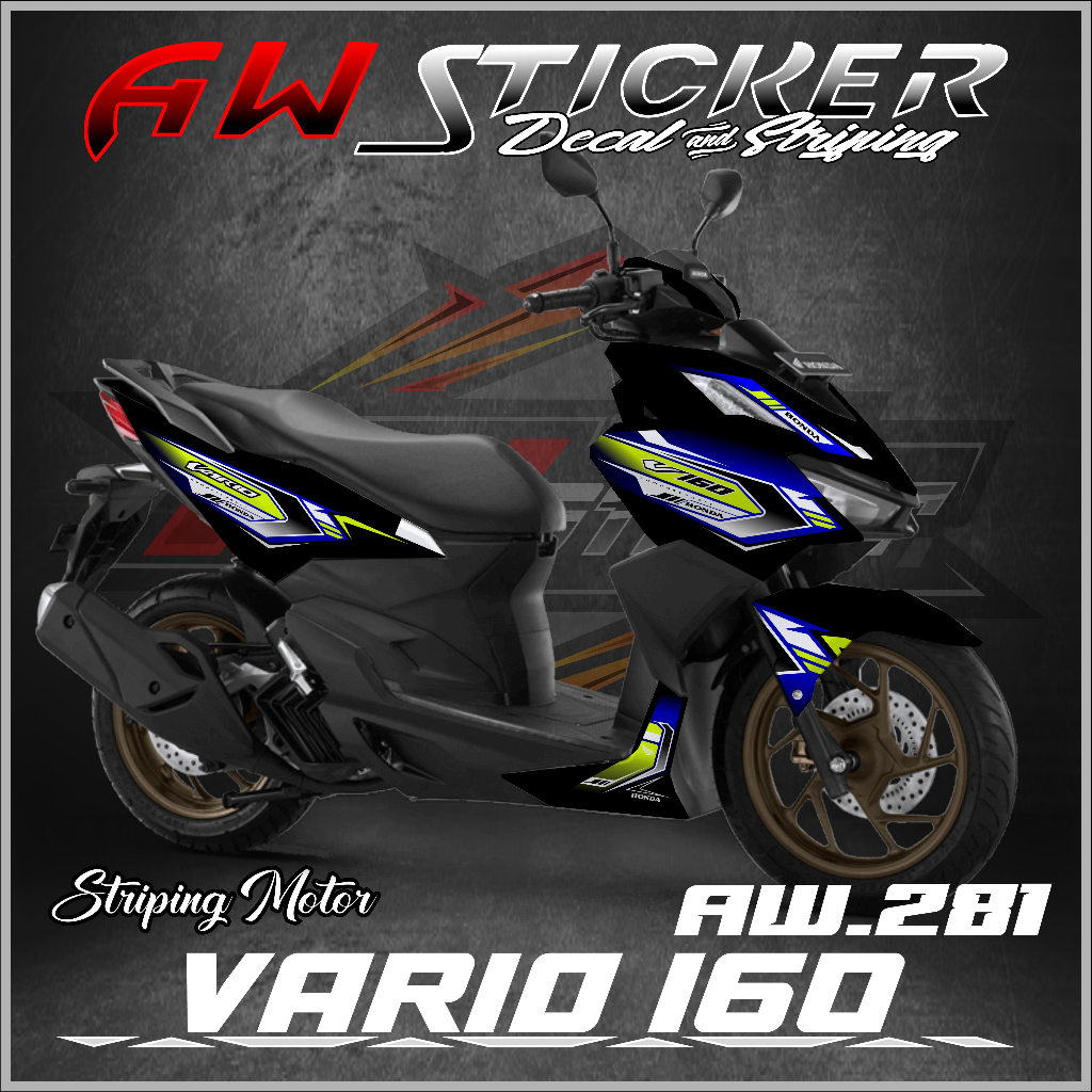Sticker Striping Vario 160 Sticker Variasi vario Sticker vario 160 aw- 281