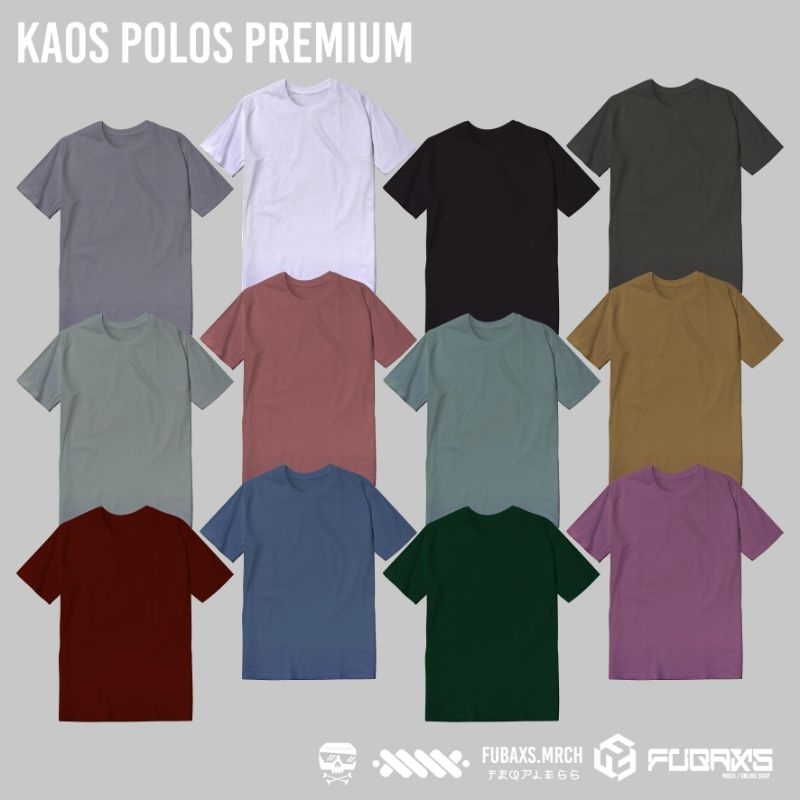 KAOS POLOS PREMIUM KATUN COMBED 30s cotton combed 30s bahan knitto