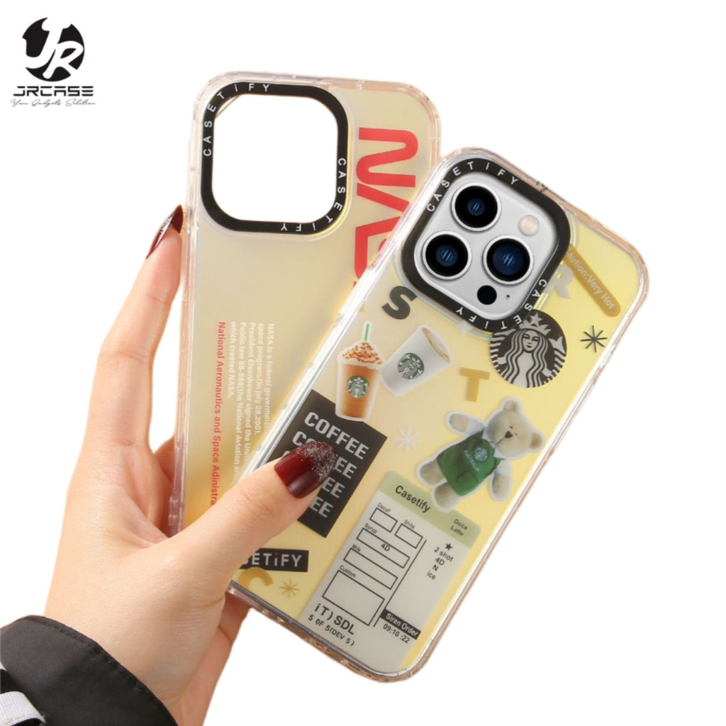 JRCASE  Case PREMIUM SOFT CASETIFY BUNGLON JORDAN STARBUCKS iPhone 11 Pro Max 12 Pro Max  XR X XS XS
