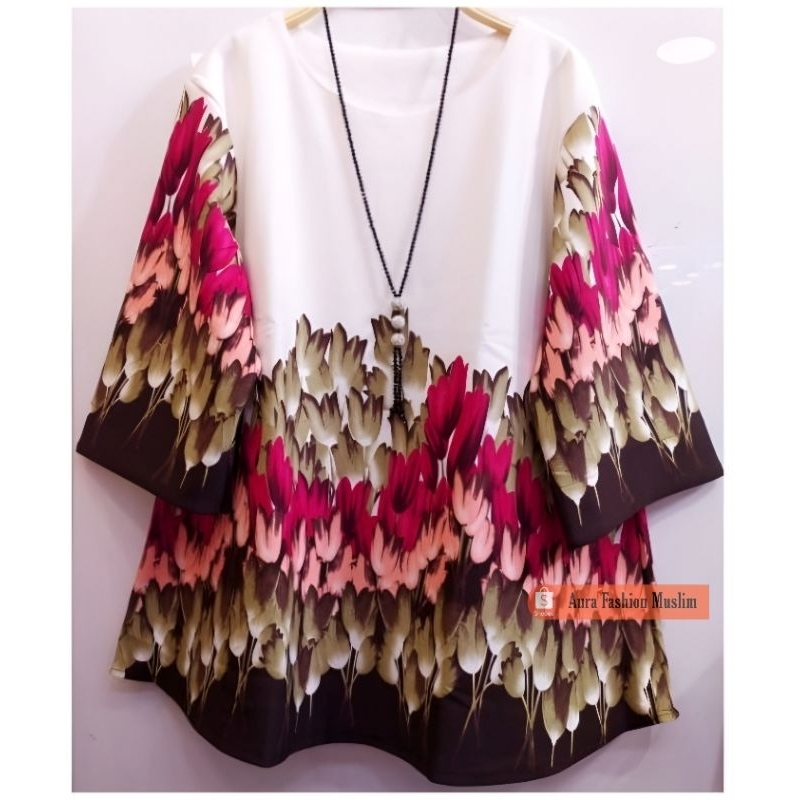 BAJU JUMBO XXXL - BLOUSE  JUMBO TULIEP SCUBA