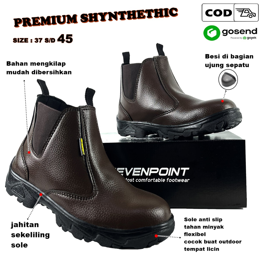 Sepatu safety pria savety shoes wanita septi proyek lapangan unisex septy PT kitchen anti slip Terba