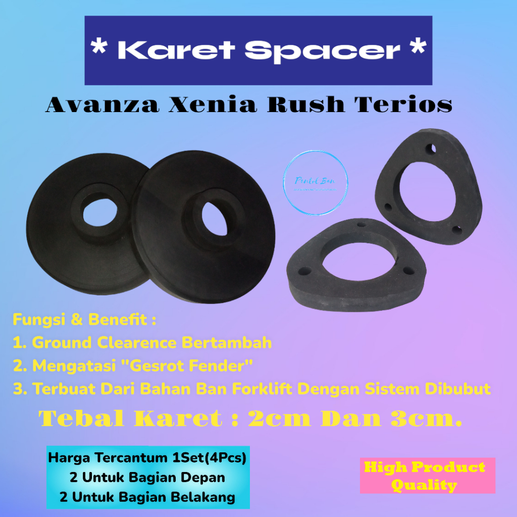 Karet Tatakan Support Shock Depan Dan Per Belakang Avanza Xenia Rush Terios Harga 1Set(4Pcs