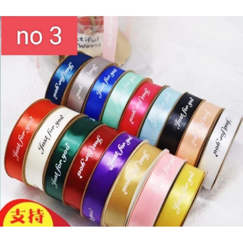 

pj 100 cm pita satin just for you UK 2,5 cm Premium Quality (PER METER)