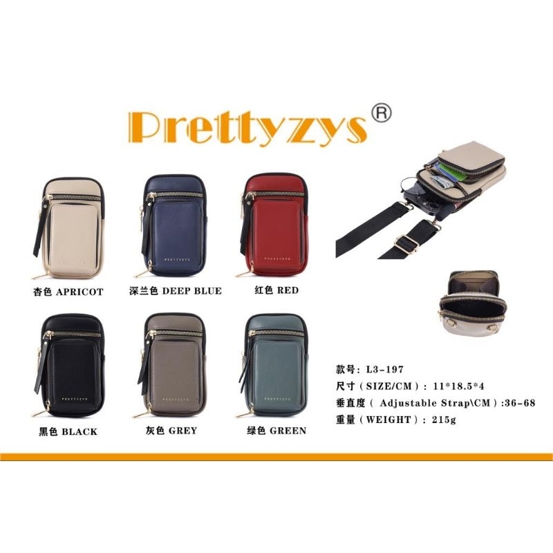 Tas HP selempang Prettyzys (Original) L3 - 197