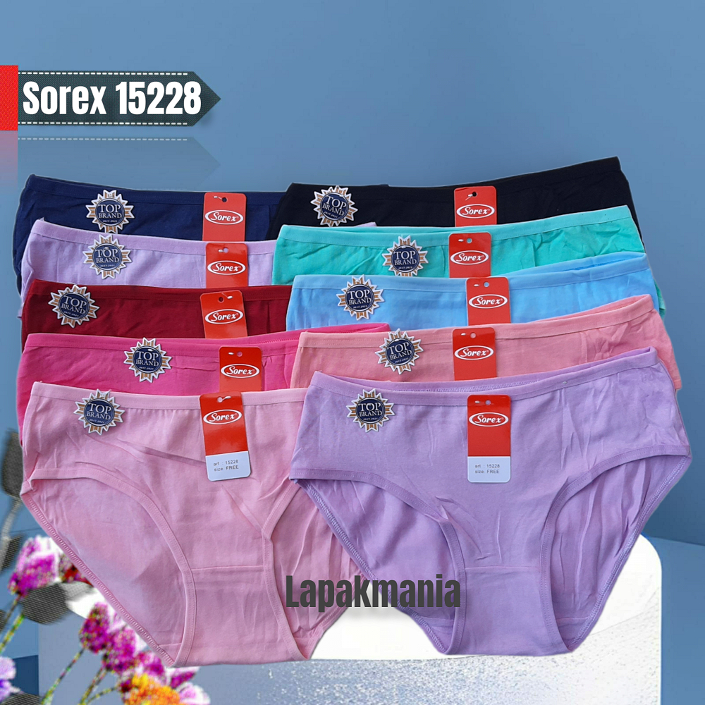 Celana Dalam Wanita Remaja Abg CD Sorex 15228 Free SIze Bahan Katun Lusinan