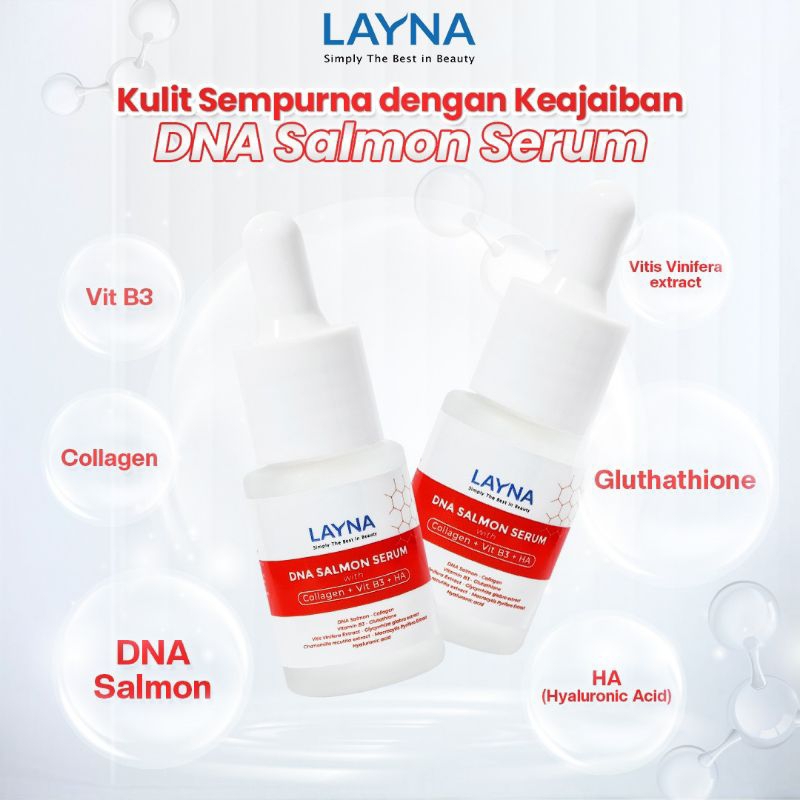 LAYNA SERUM DNA SALMON WITH COLLAGEN+ Vit B3+HA