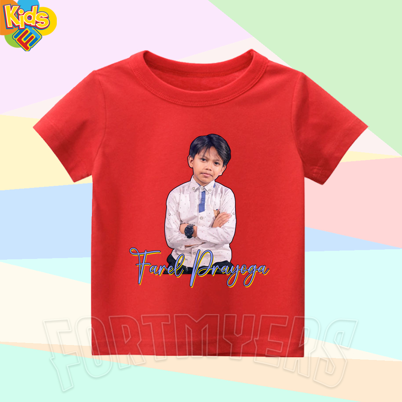 BAJU KAOS ANAK FAREL PRAYOGA ATASAN ANAK LAKI LAKI DAN PEREMPUAN