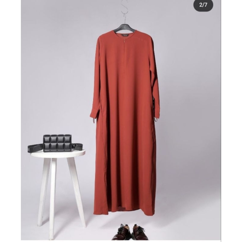 BOOKED preloved New Saila dress size M warna Cinnamon Aljenna