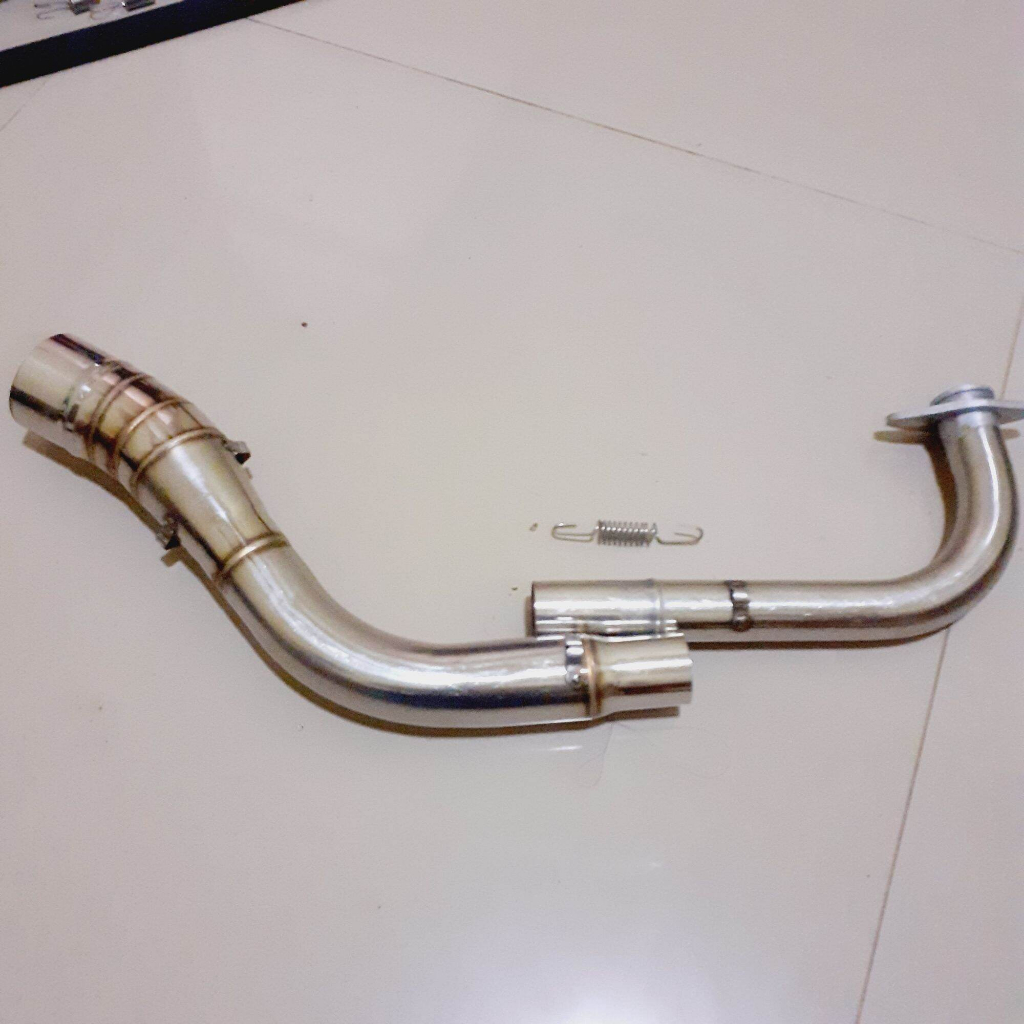 leher knalpot matic mio,beat,vario stenlis inlet 50mm