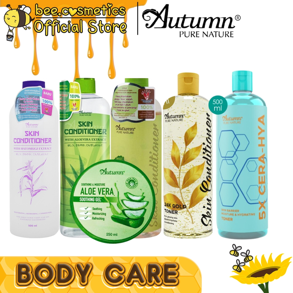 AUTUMN SERIES (24K GOLD TONER / ALOE VERA SOOTHING GEL 250ML / PURE NATURE SKIN CONDI / SKIN CONDI A
