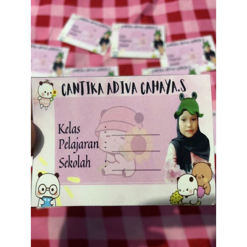 

Sticker Label Nama Buku (Isi 40) Design semaunya