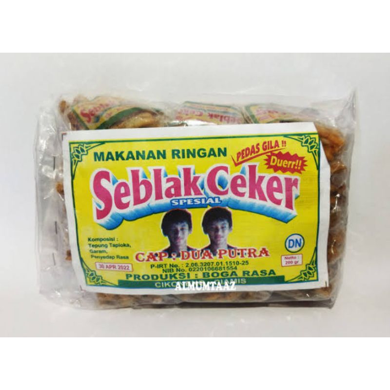 

Seblak Ceker Cap Dua Putra Isi 20 X 10 gram