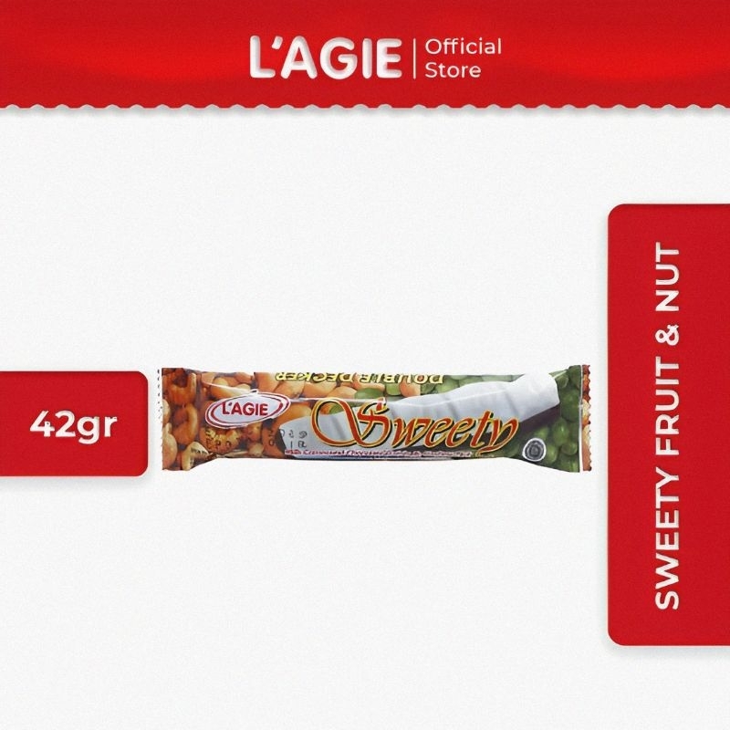 

Lagie Coklat Batang Sweety Fruit & Nut / Kacang Mete & Kismis 42 gr