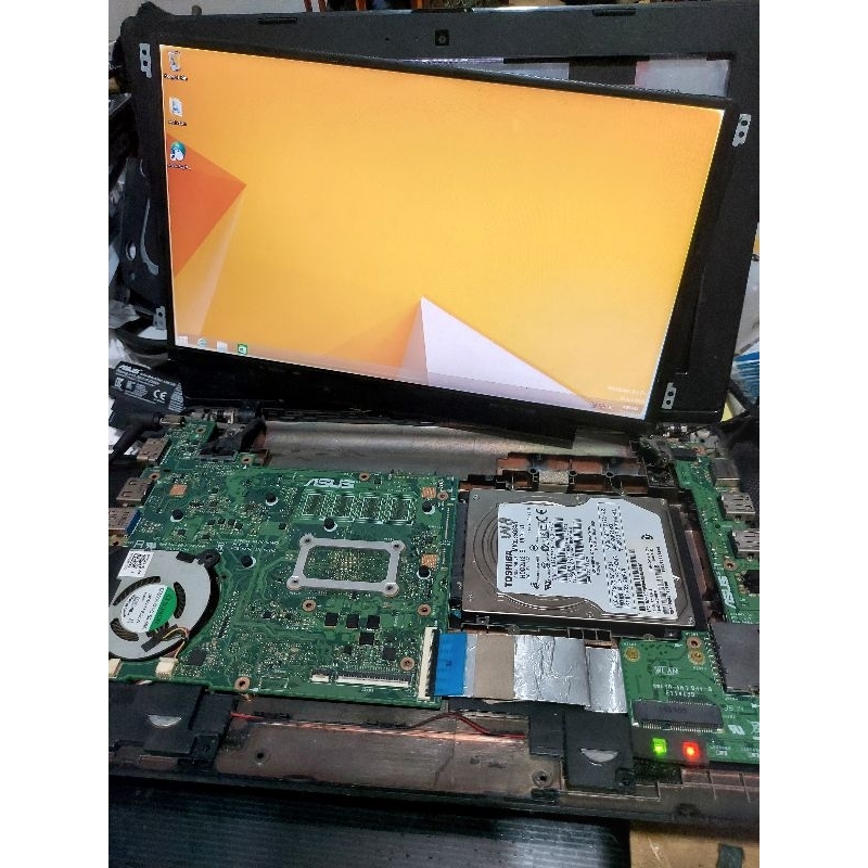 motherboard asus x200m n2840 ram 2gb 40pin kondisi normal