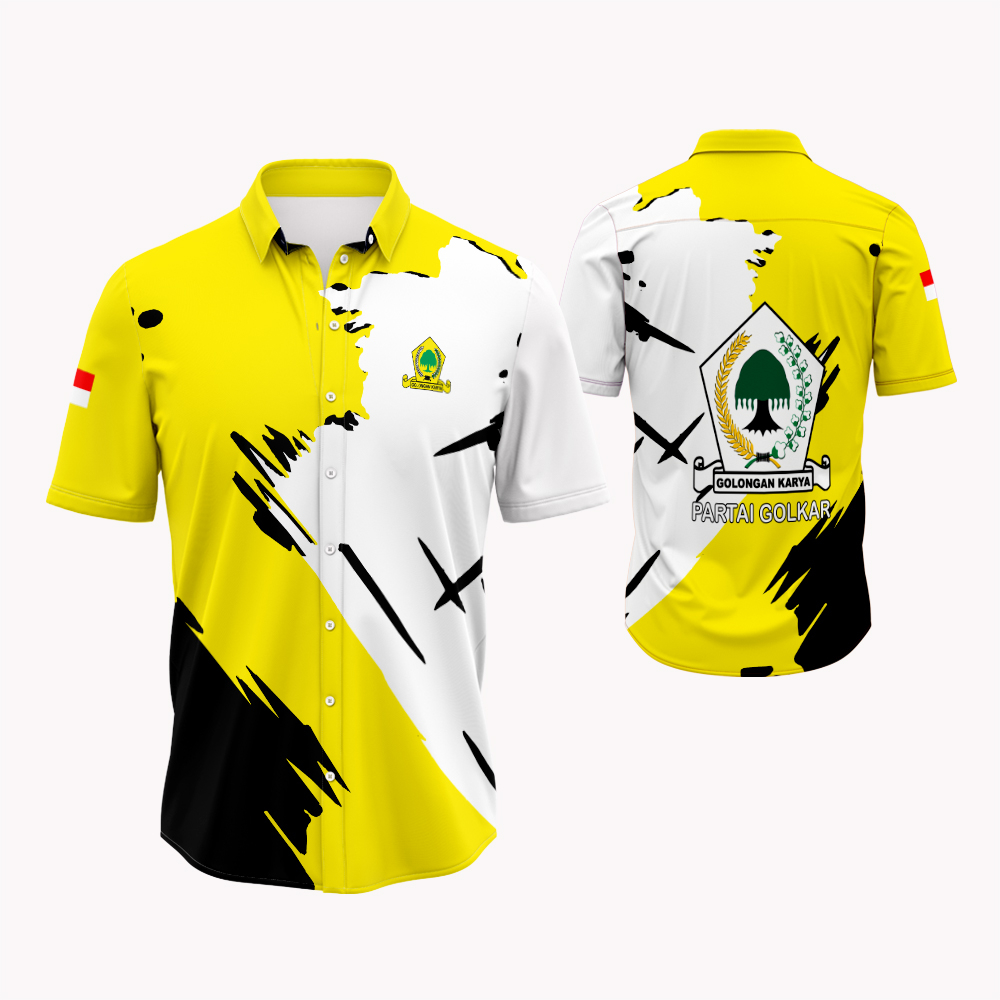 Jual Baju Kaos Polo Kemeja Partai Golkar Pemilu 2024 Pakaian Printing