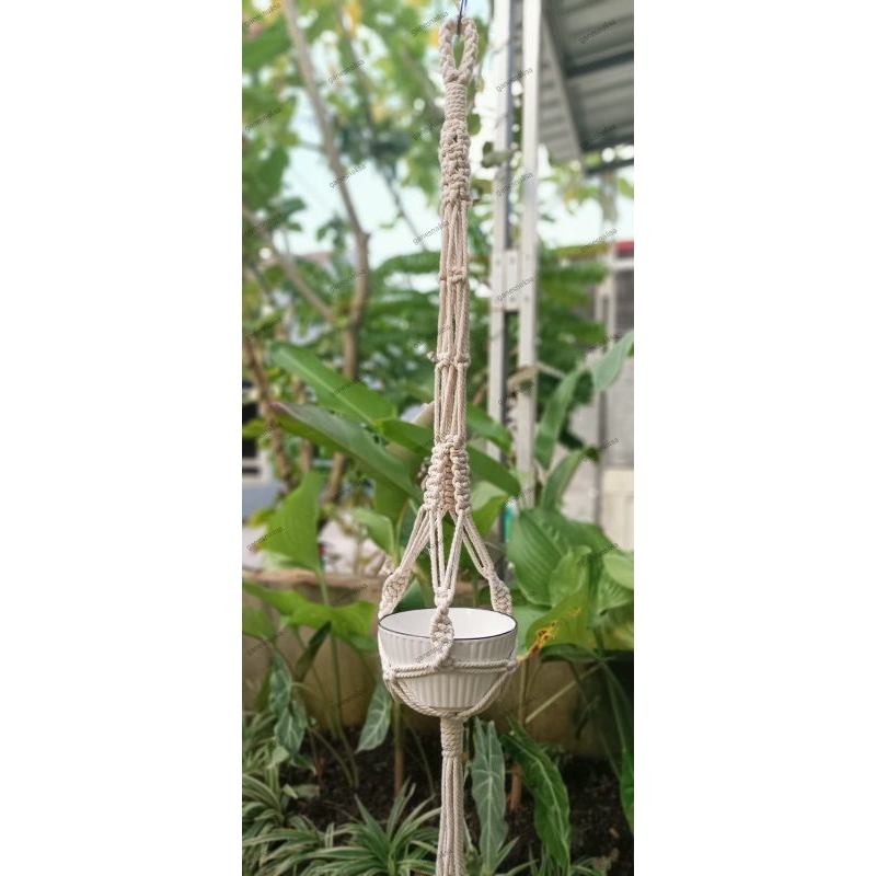 pot gantung murah / pot gantung macrame / macrame pot plant hanger / pot gantung tanaman