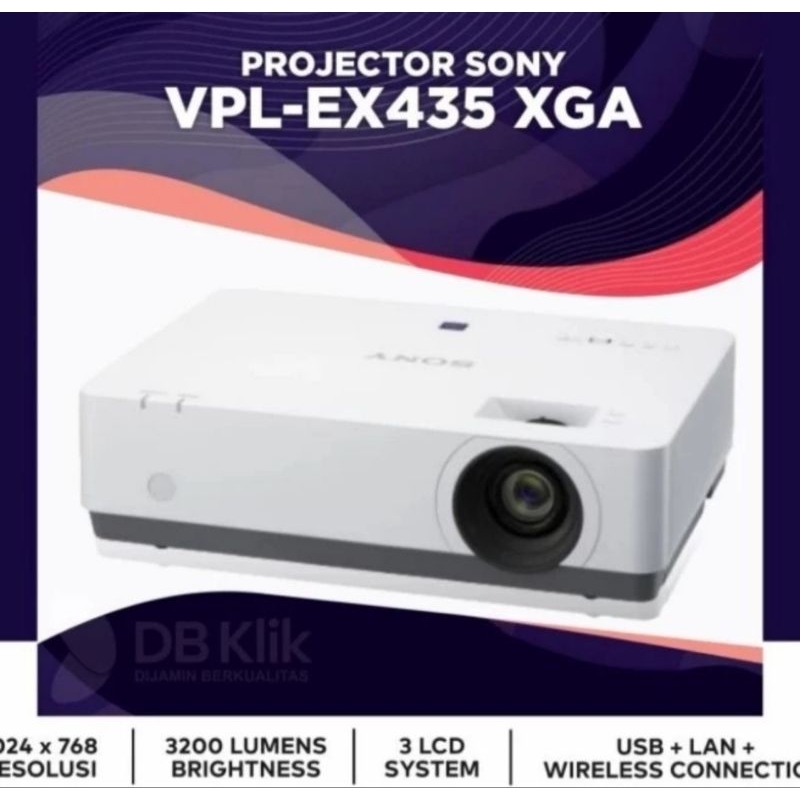 Proyektor Sony VPL-X435/XGA 3200 Lumens VPL-X435 3LCD HDMI Projector