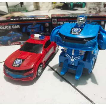 PROMO ROBOT POLICE CAR Bro1545 Mainan Anak Mobil Mobilan Robot Transformer Robot Police Car Murah