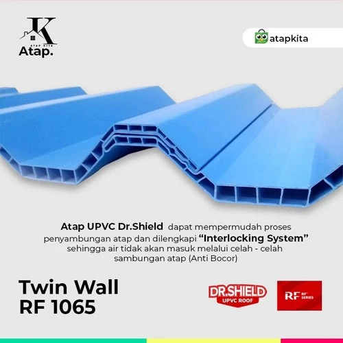 RK Atap UPVC / Dr. Shield RF1065 / Twin Wall / Double Layer / Atap Kanopi