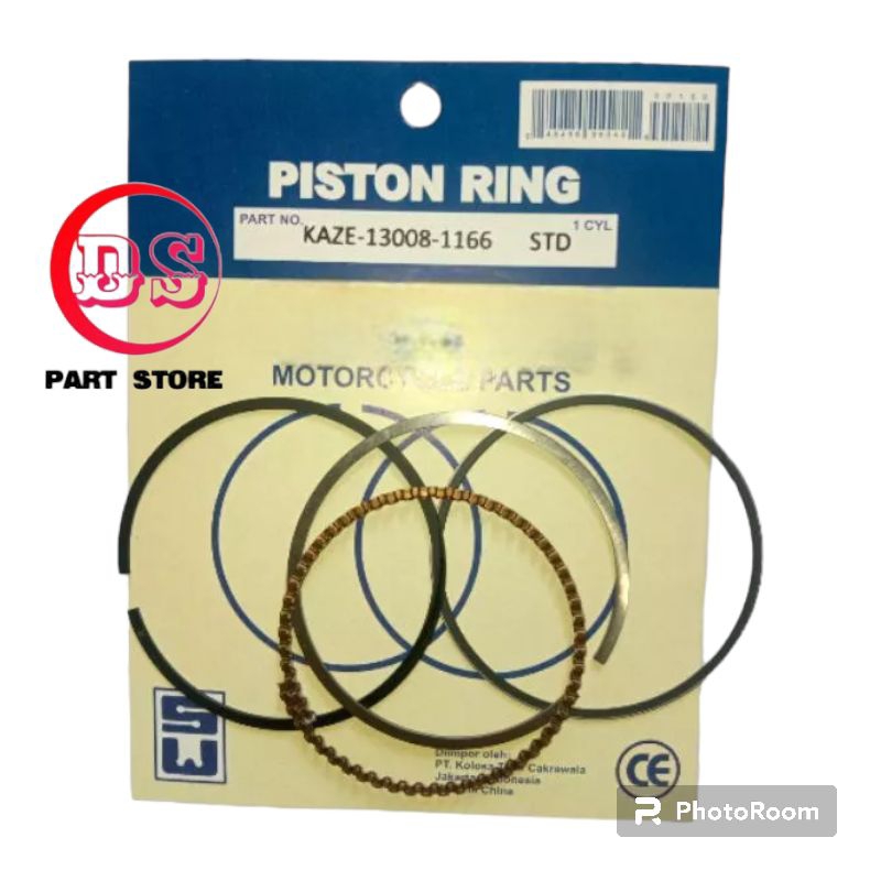 RING PISTON SEHER KAWASAKI KAZE / KAZE R / BLITZ R / KAZE ZX 130 ( STD / 025 / 050 / 075 / 100 ) ( 5