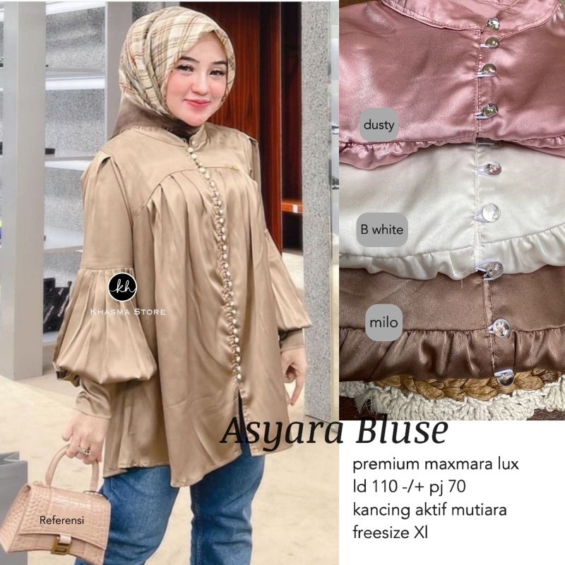ASYARA BLOUSE/ TUNIK SILK POLOS JUMBO PREMIUM ORI KH