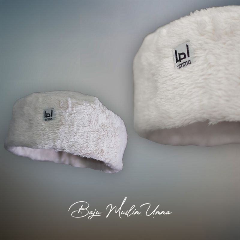 Peci Songkok Bulu Rusia tinggi  8 cm - Peci Lathif UmmA Bahan Kain Koher Lentur | Peci Muslim Pria D