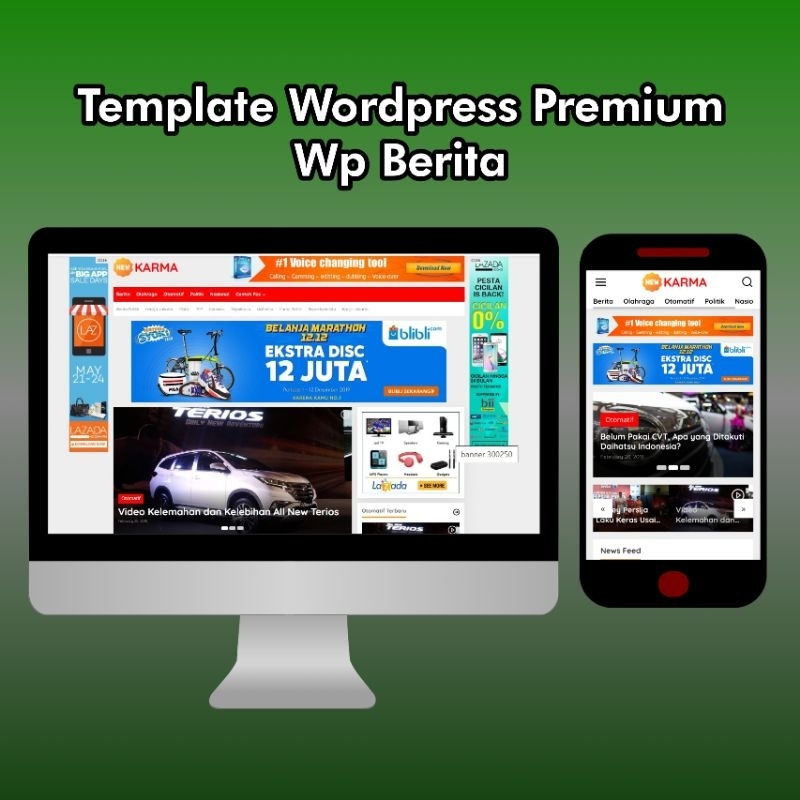 Tema WordPress Berita Mirip Detik NewKarma - Lisensi Original Lifetime by Idtheme