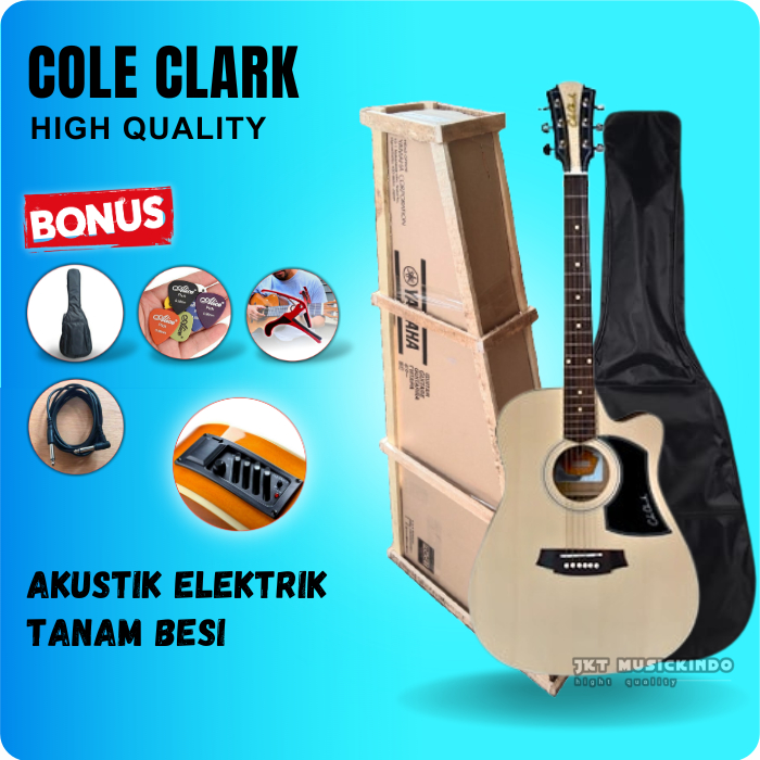 Gitar Akustik Elektrik Listrik Guitar Akustik elektrik Cole clark high quality