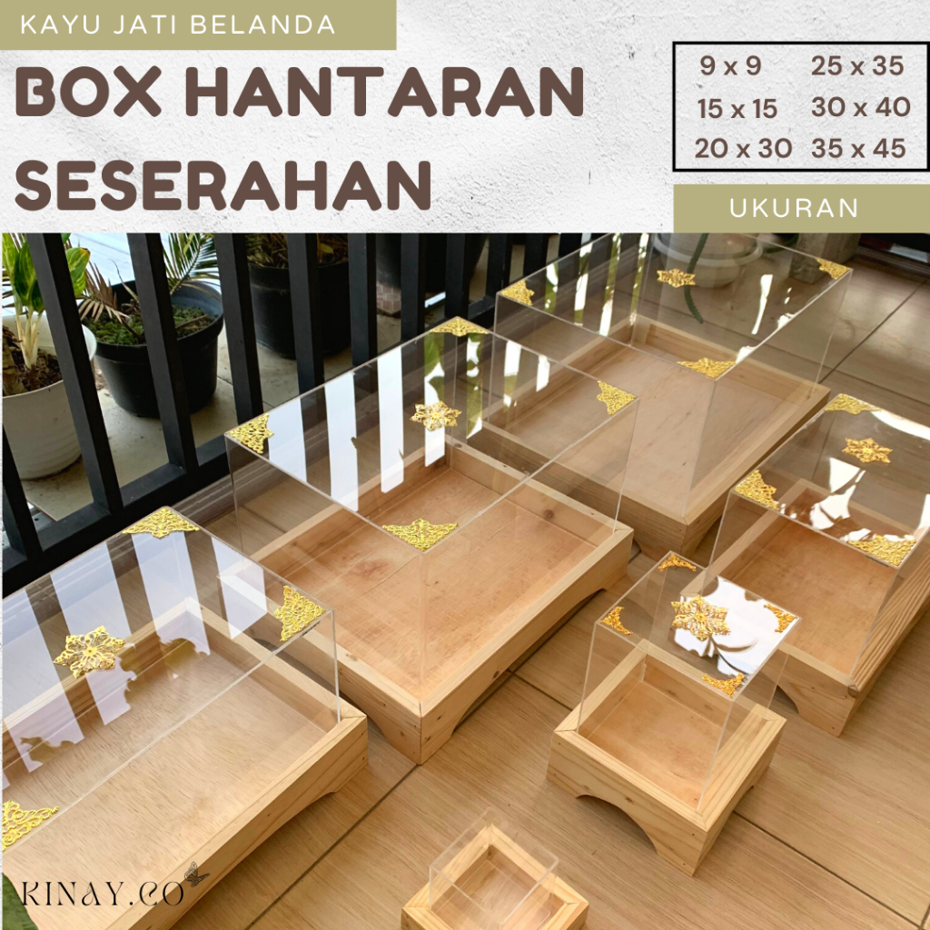 1 SET KOTAK AKRILIK / BOX HANTARAN / BOX AKRILIK/ KOTAK SESERAHAN