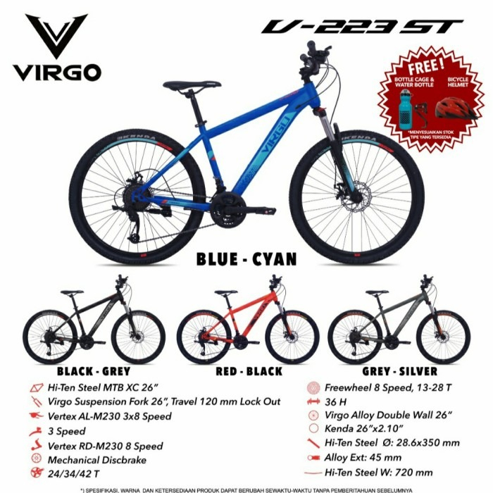 SEPEDA MTB VIRGO V-223 ST 26 INCH PACIFIC