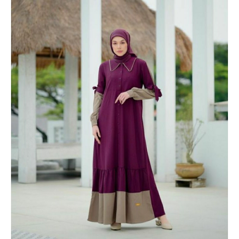 Gamis Nbras Bestie Series B Original Terbaru Nbras Bestie Series B Burgundy