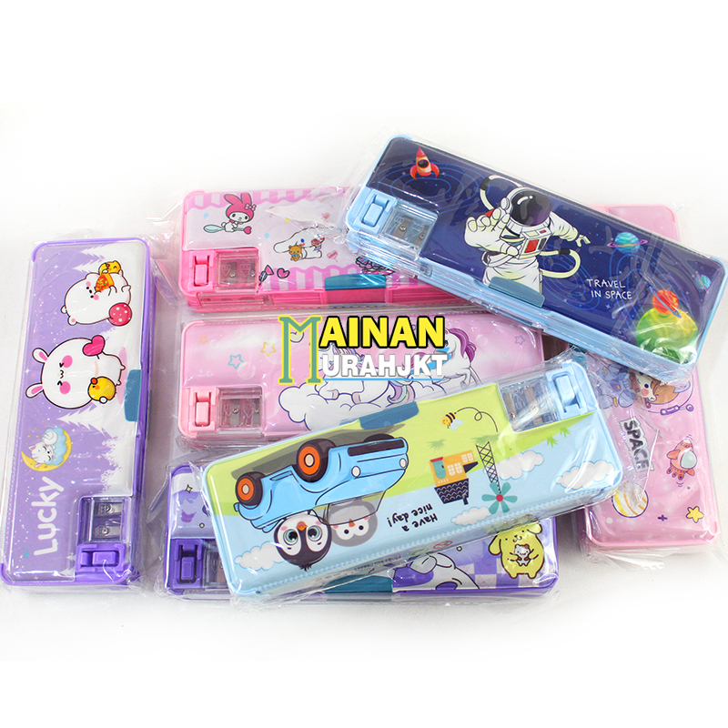 

RK ATK PERLENGKAPAN SEKOLAH TEMPAT PENSIL 2 SISI ATAS BAWAH ASTRONOUT, KUROMI, SANRIO TEMPAT PENSIL