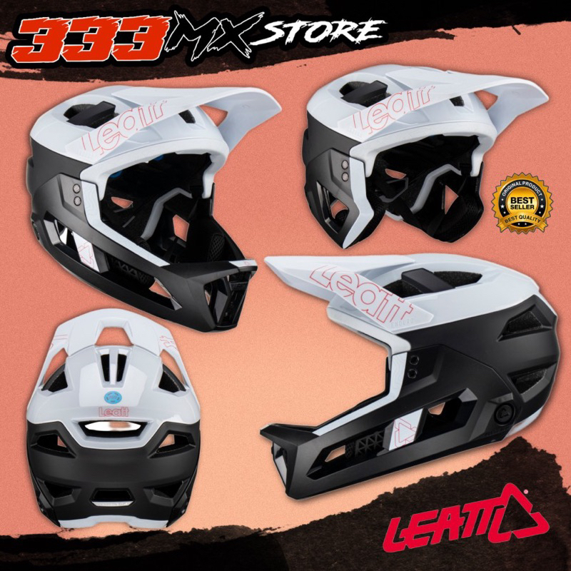 HELM MTB LEATT 3.0 WHITE ENDURO DOWNHILL HELM SEPEDA LEATT 3.0 ORI