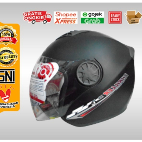 HELM HALF FACE FOZ THRILLER size L, SNI