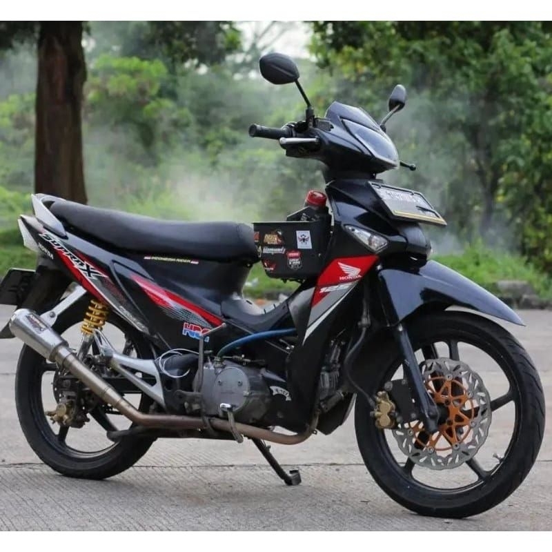 striping Honda Supra x 125 fi 2019 hitam