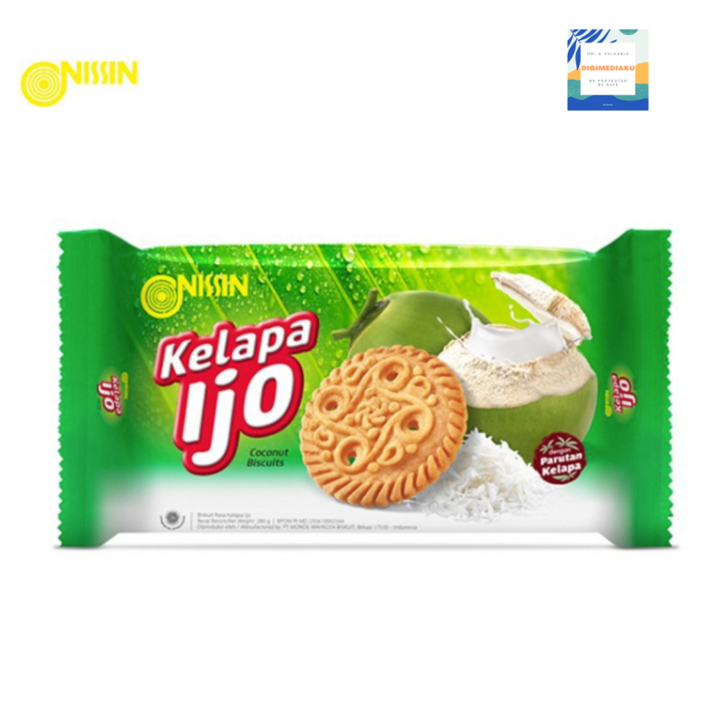 

Nissin Biskuit Kelapa Ijo 280 gram Nissin Coconut Biscuit 280 gram