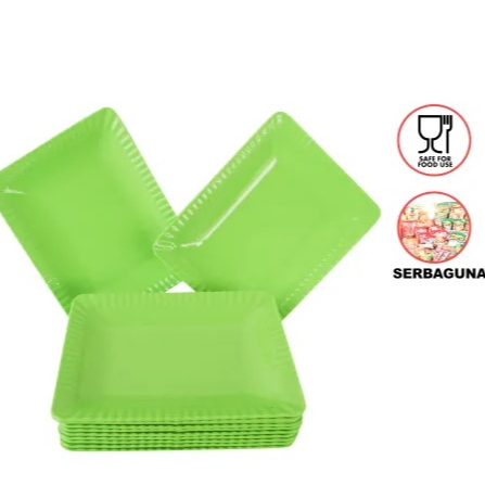 Piring Kue Segi Set 12 PCS PKS 8012 Golden Sunkist Piring Atom 1 Lusin Wadah Saji KUAT murah