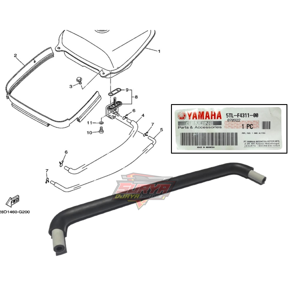 SELANG BENSIN MIO SPORTY LAMA MIO SMILE ORIGINAL PIPE FUEL 1 PIPA SELANG BENSIN MIO LAMA SPORTY SMIL