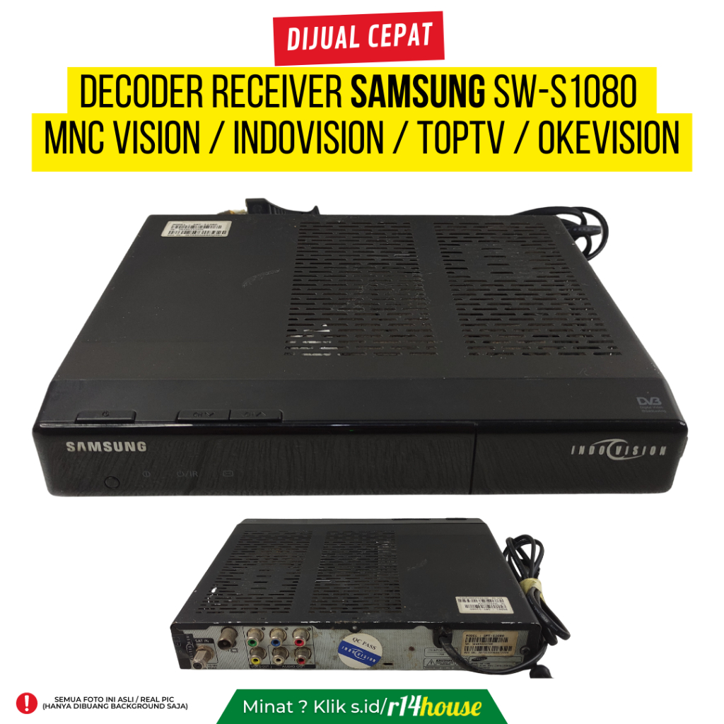 DECODER RECEIVER SAMSUNG SW-S1080 MNC VISION / INDOVISION / TOPTV / OKEVISION
