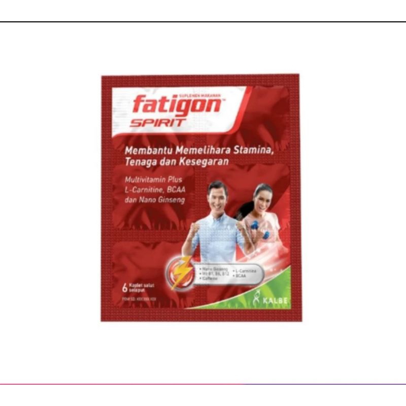 Fatigon Spirit Merah Strip 6 Kaplet