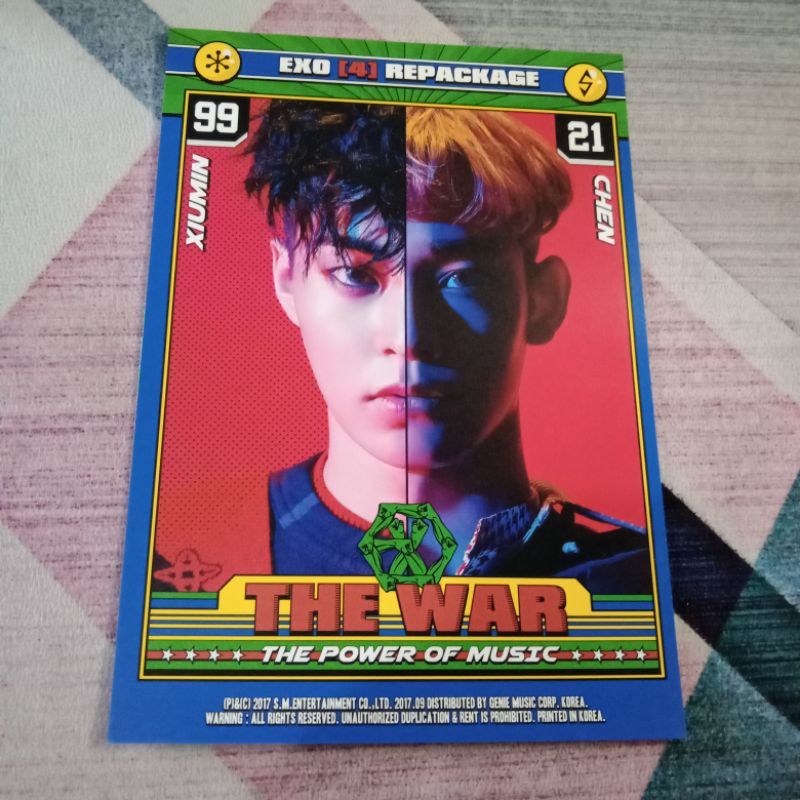 Postcard Power Exo Official (Xiumin,chen,baekhyun)